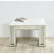 Modern 19 inch Clear Mirror and Crystal Vanity stool