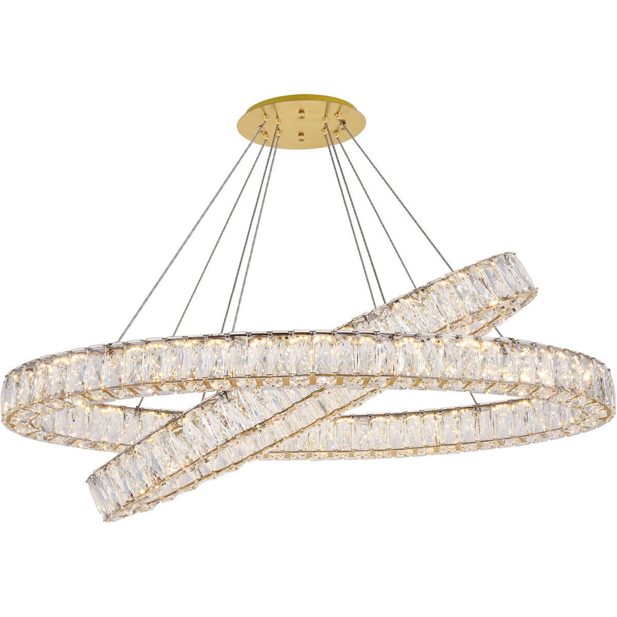 Monroe LED 41 inch Gold Chandelier Ceiling Light
