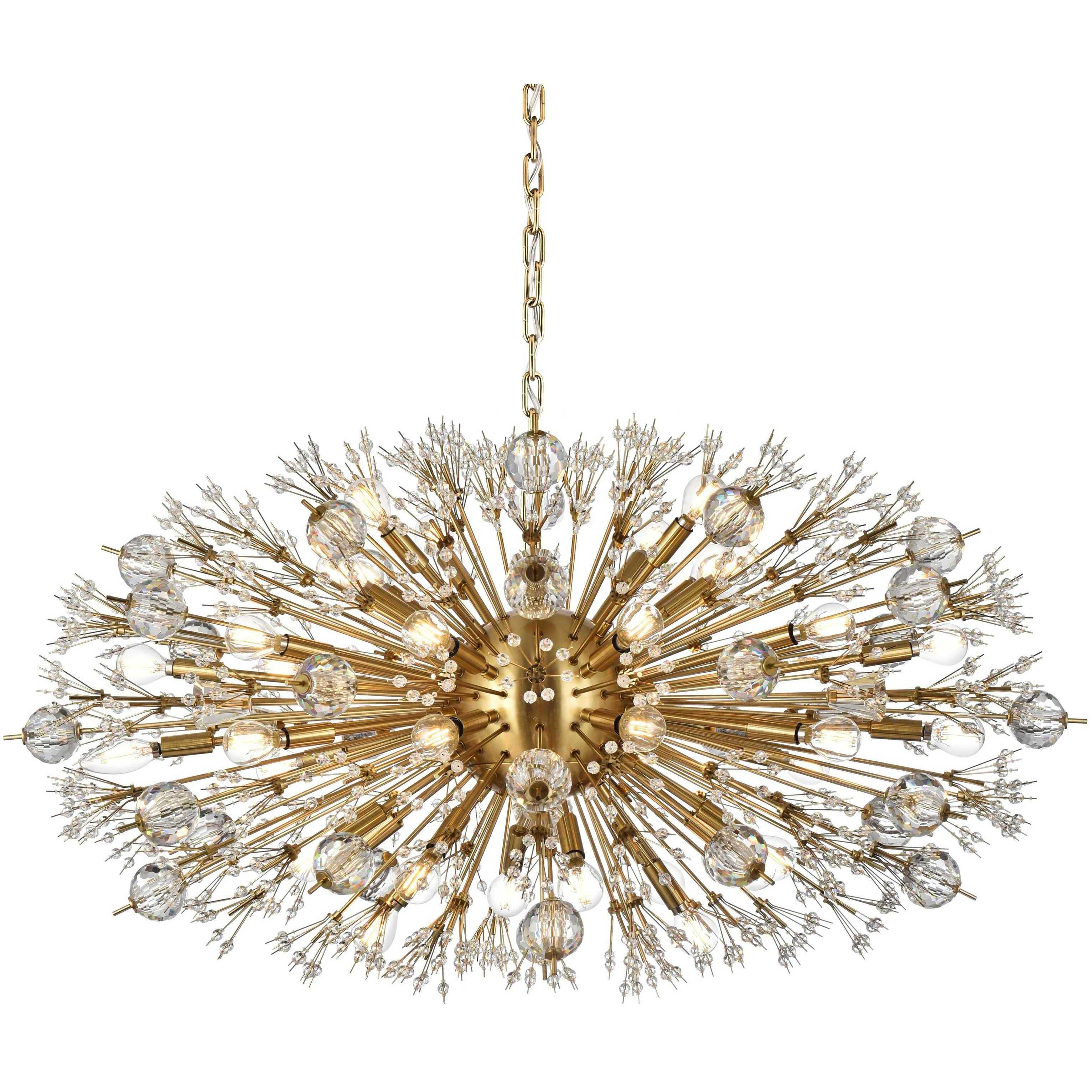 Vera 38 Light 23 inch Gold Pendant Ceiling Light in Satin Gold