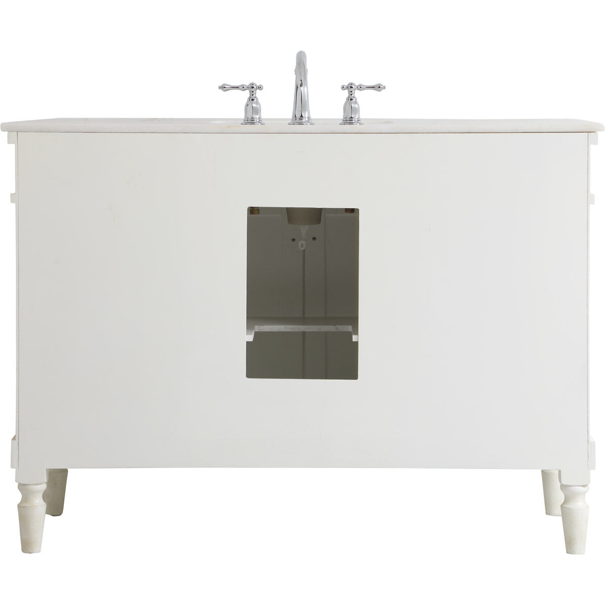Lexington 48 X 21.5 X 35 inch Antique White Vanity Sink Set