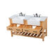 Clement 60 X 22 X 34 inch Natural Wood Bathroom Vanity Cabinet