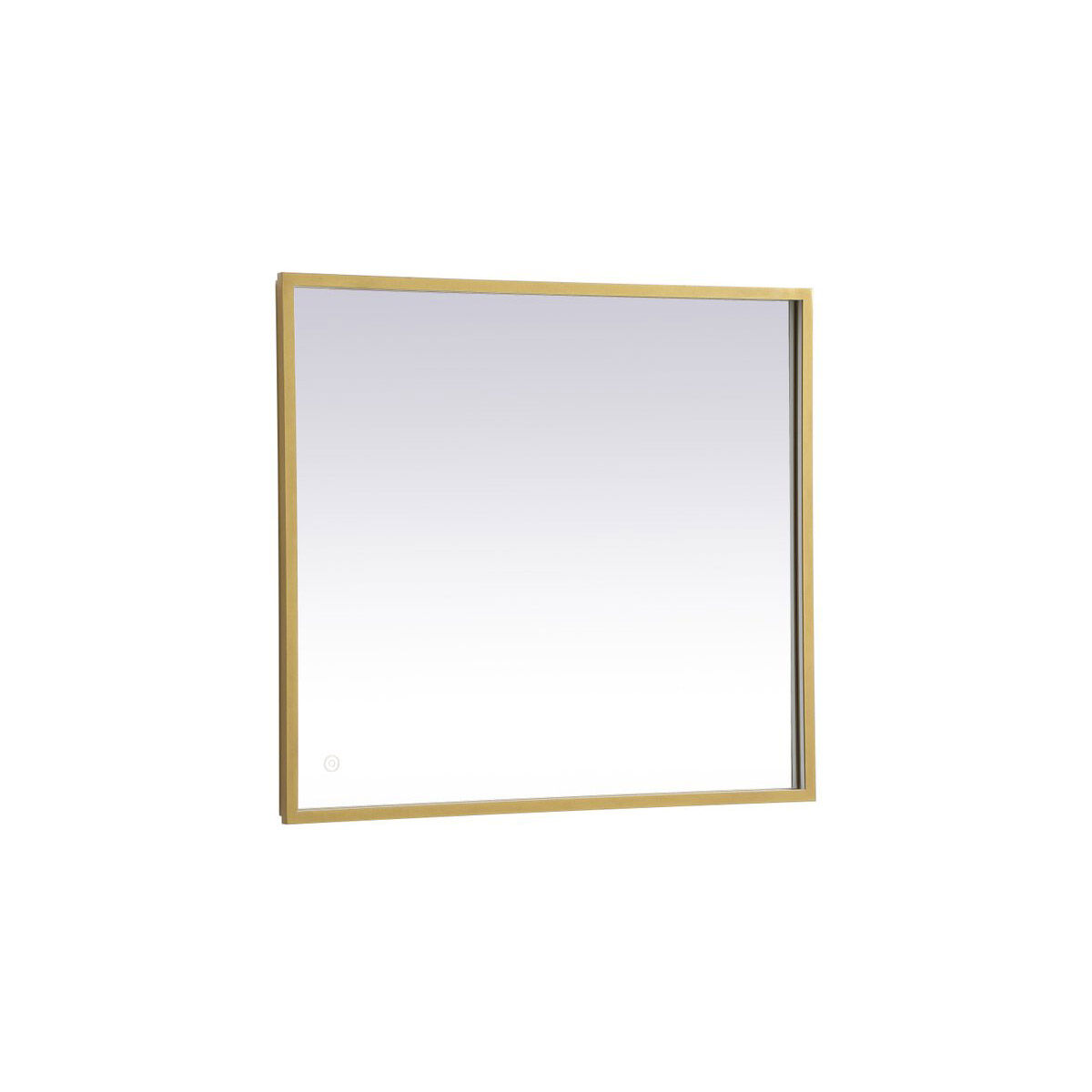 Pier 36 X 24 inch Brass LED Mirror