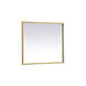 Pier 36 X 24 inch Brass LED Mirror