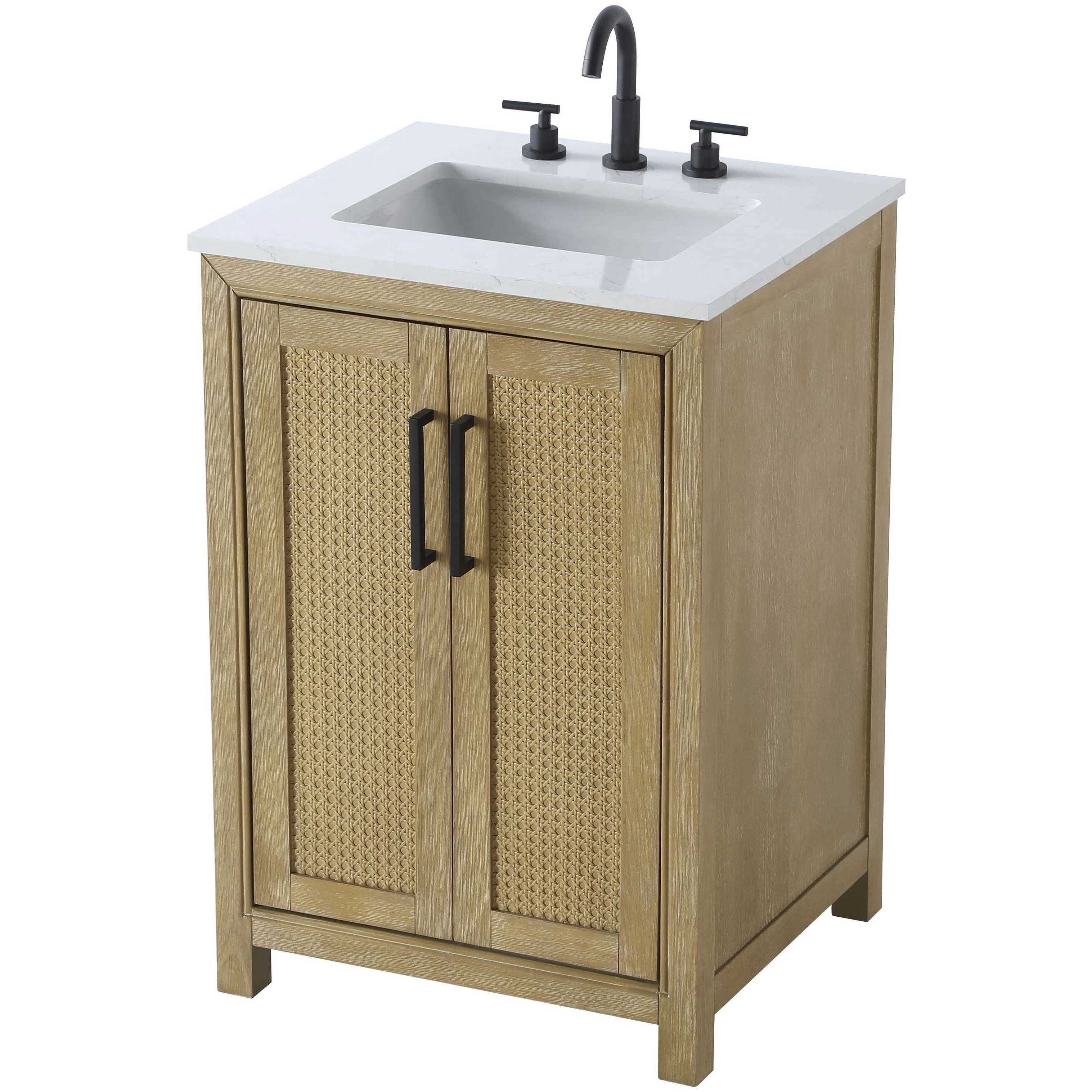 Alina 24 X 35 inch Linen Oak Bathroom Vanity Cabinet
