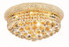 Primo 8 Light 16 inch Gold Flush Mount Ceiling Light in Royal Cut