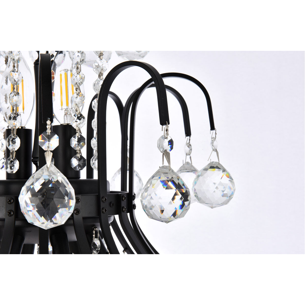 Toureg 10 Light 19 inch Black and Clear Pendant Ceiling Light in Royal Cut