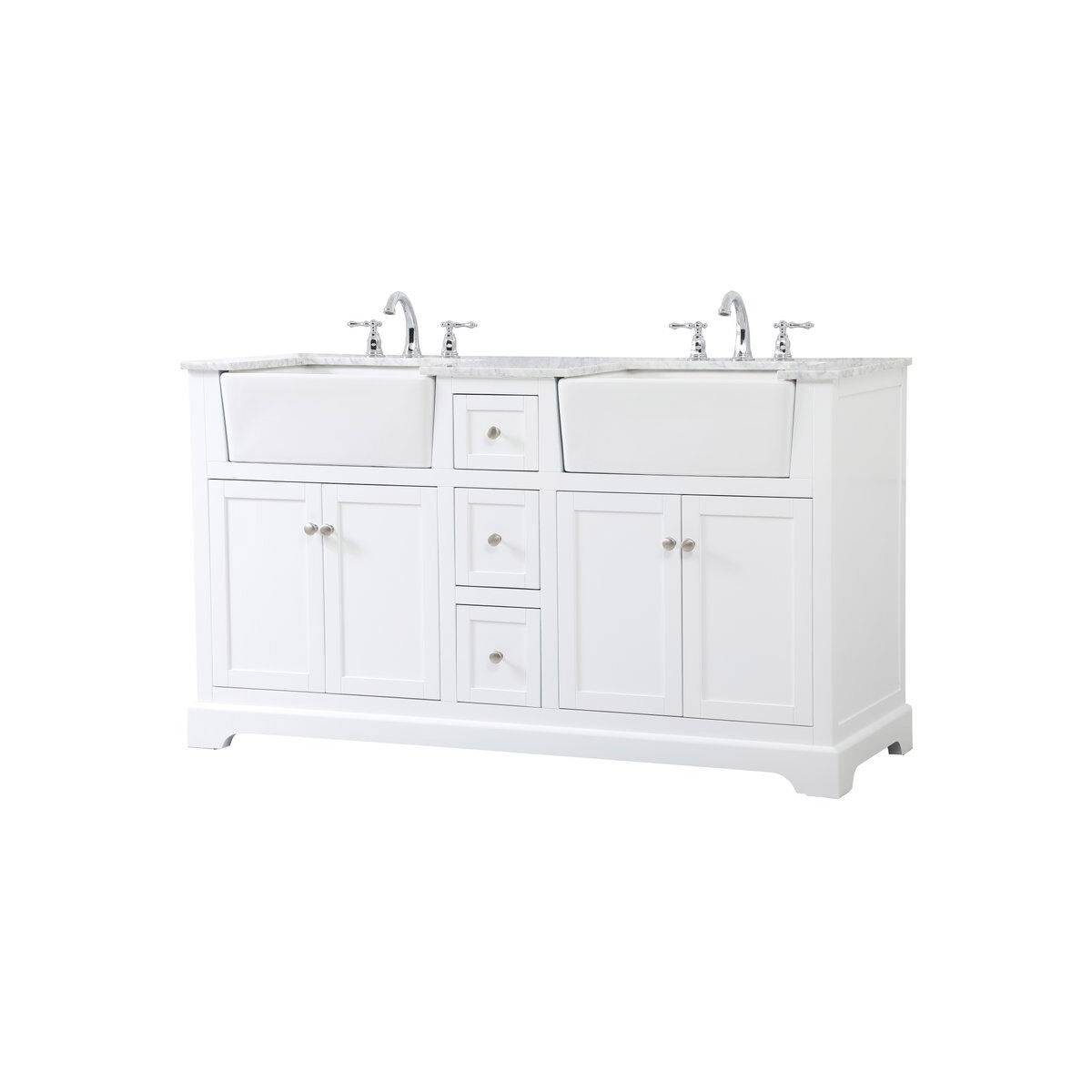 Franklin 60 X 22 X 34.75 inch White Bathroom Vanity Cabinet