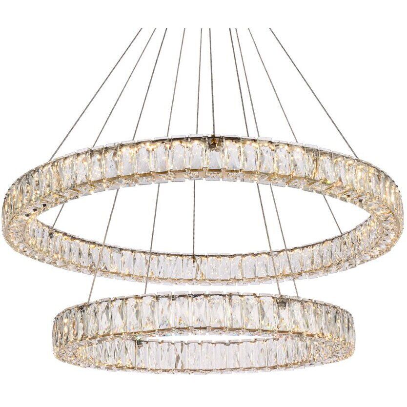 Monroe 2 Light 36 inch Gold Chandelier Ceiling Light