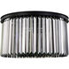 Sydney 8 Light 26 inch Matte Black Flush Mount Ceiling Light in Silver Shade, Urban Classic