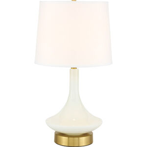 Alina 26 inch 40 watt Brushed Brass Table Lamp Portable Light