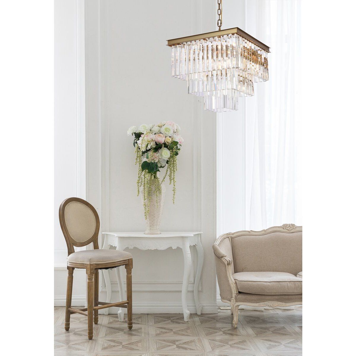 Sydney 13 Light 21.5 inch Satin Gold Chandelier Ceiling Light