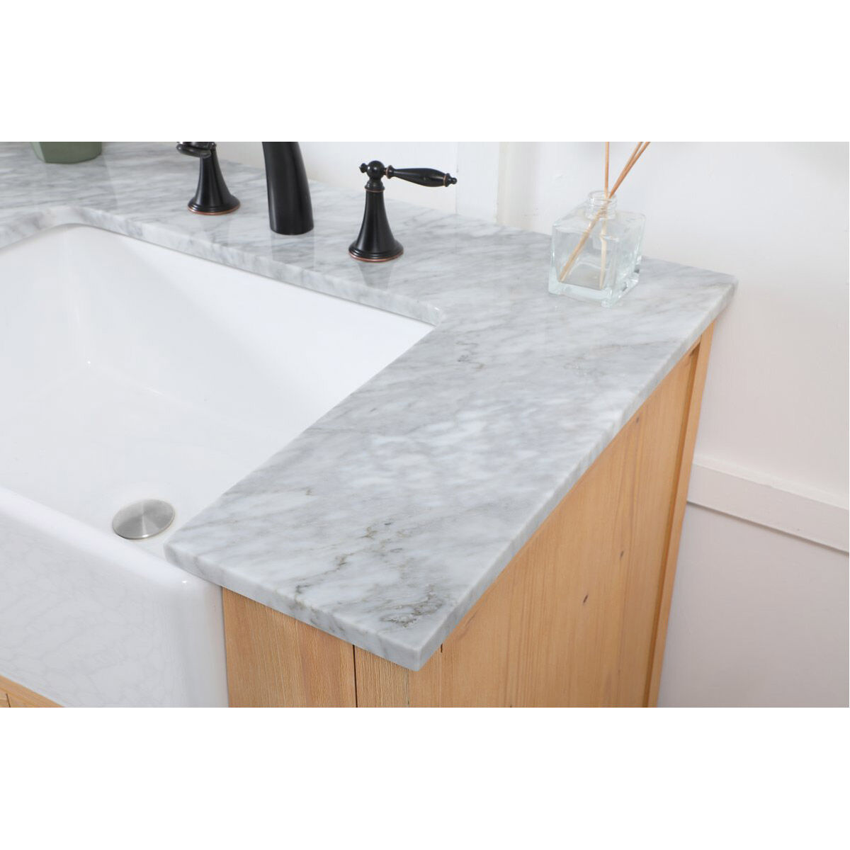 Franklin 72 X 22 X 35 inch Natural Wood Bathroom Vanity Cabinet