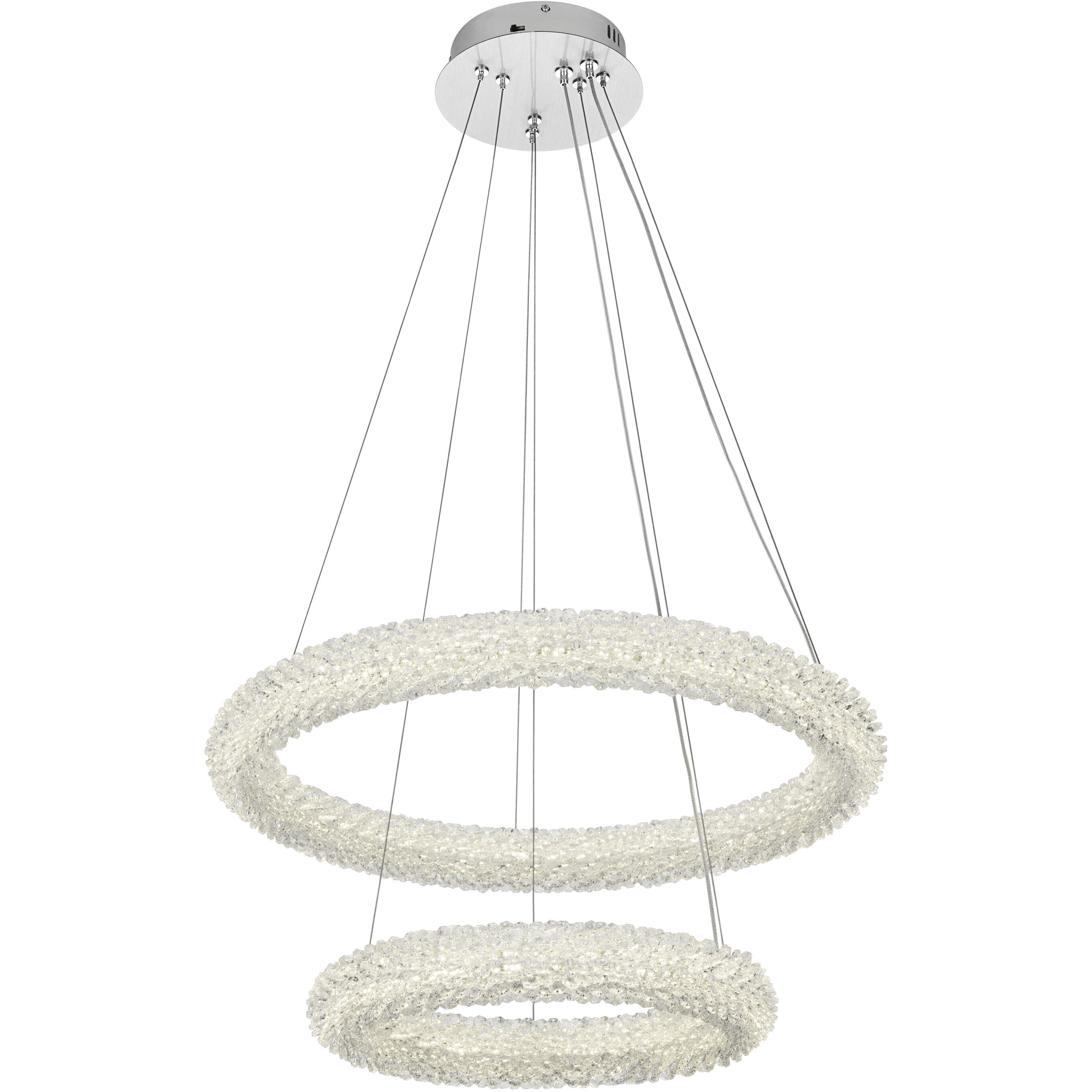 Bowen 2 Light 24 inch Chrome Chandelier Ceiling Light