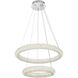 Bowen 2 Light 24 inch Chrome Chandelier Ceiling Light