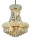 Primo 8 Light 16 inch Gold Dining Chandelier Ceiling Light in Royal Cut
