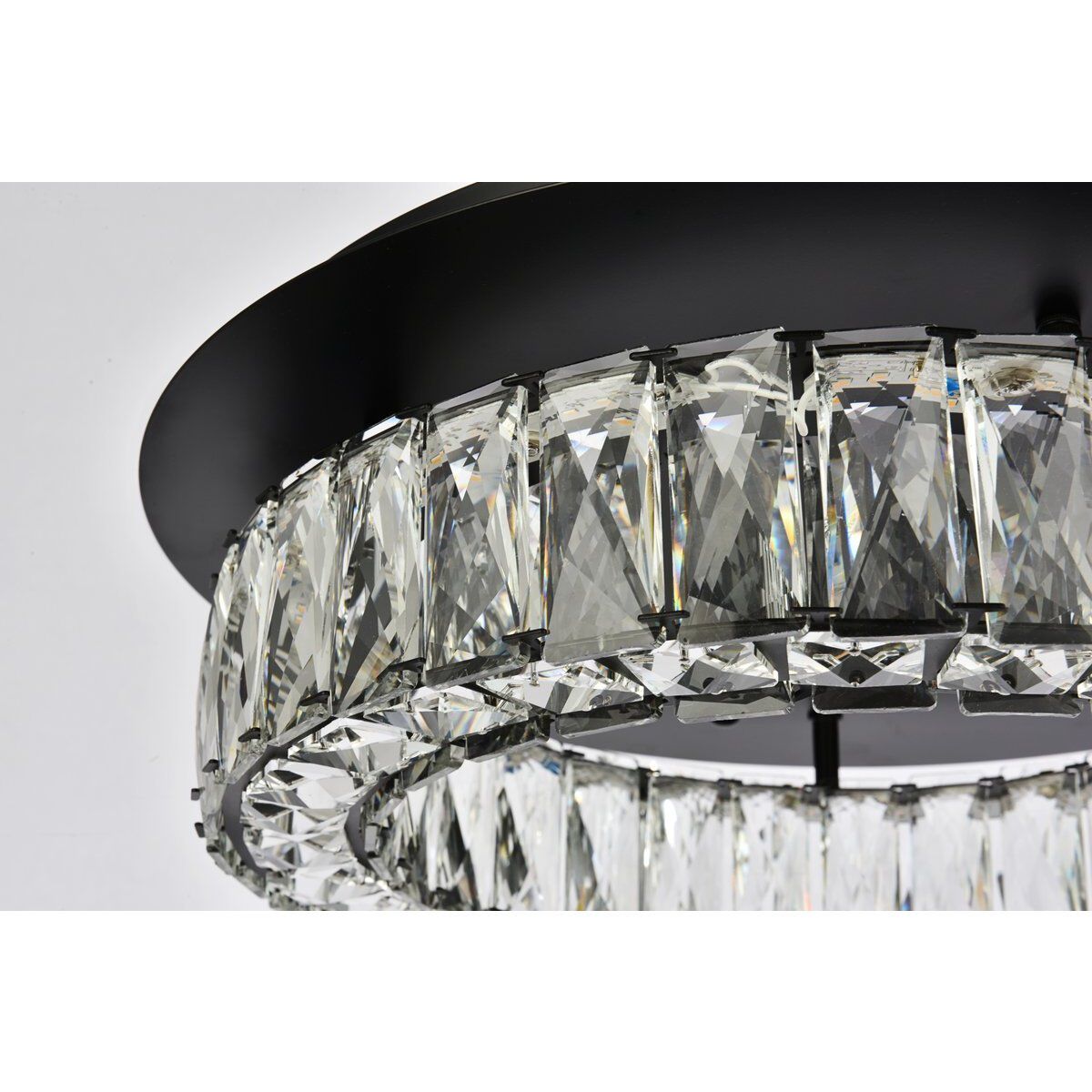 Monroe 1 Light 18 inch Black Flush Mount Ceiling Light