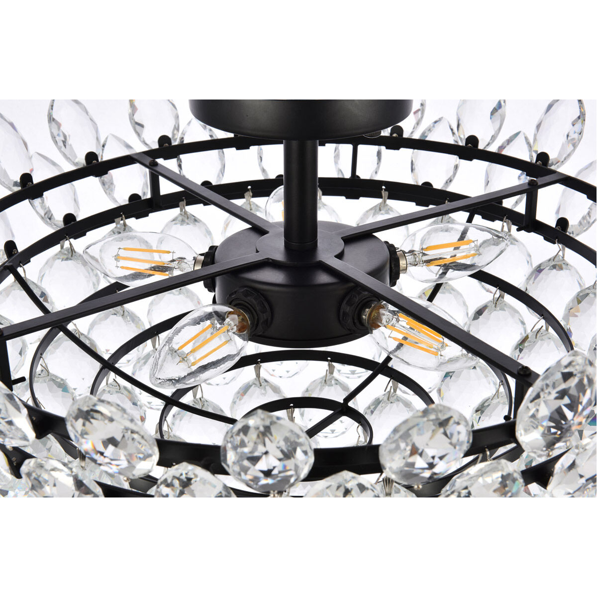 Emilia 5 Light 20 inch Black Flush Mount Ceiling Light