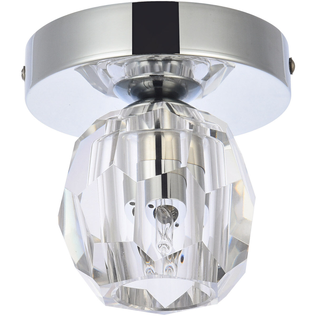 Eren 1 Light 4.7 inch Chrome Flush Mount Ceiling Light