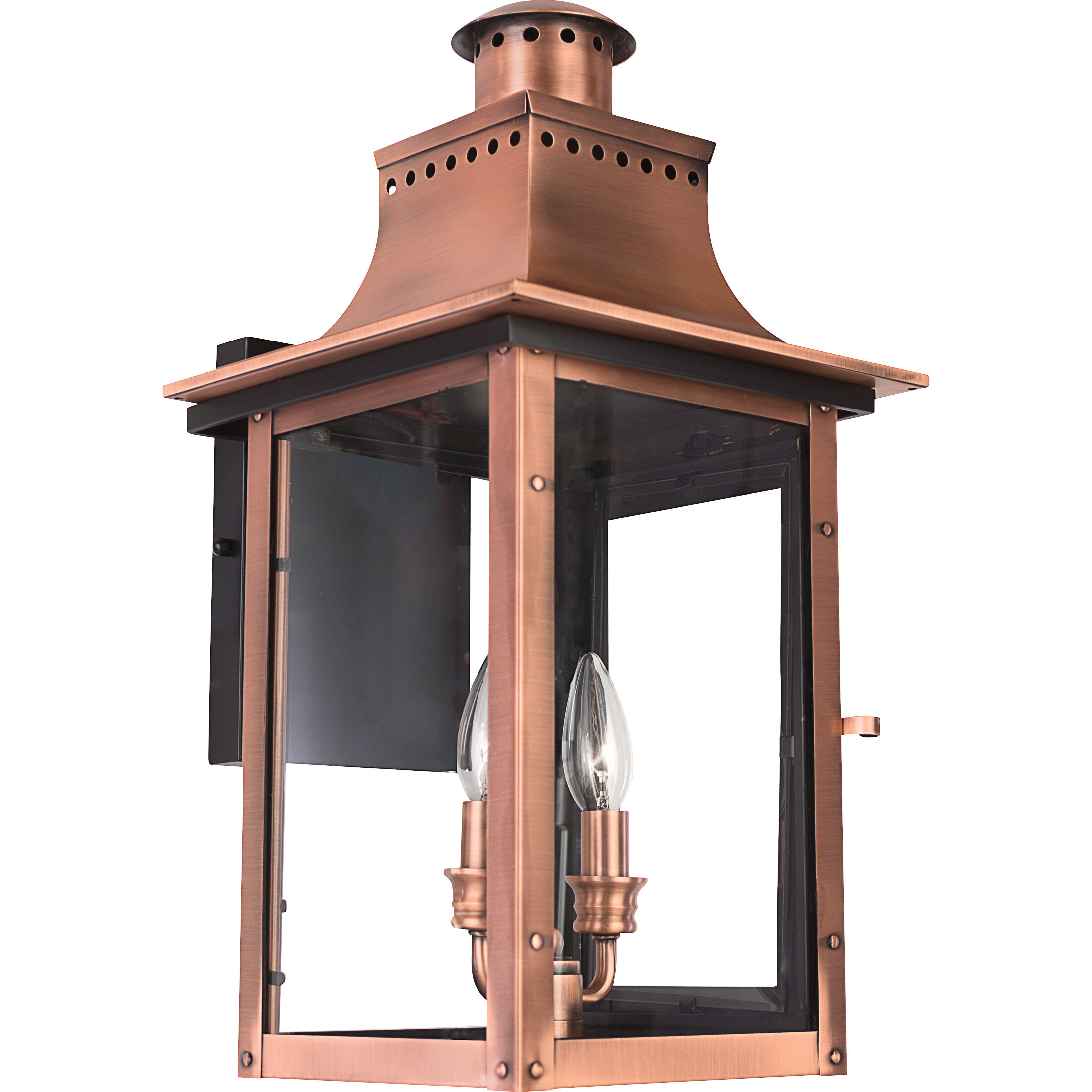 Chalmers 2 Light 21 inch Aged Copper Outdoor Wall Lantern