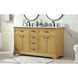 Americana 60 X 22 X 35 inch Natural Wood Vanity Sink Set