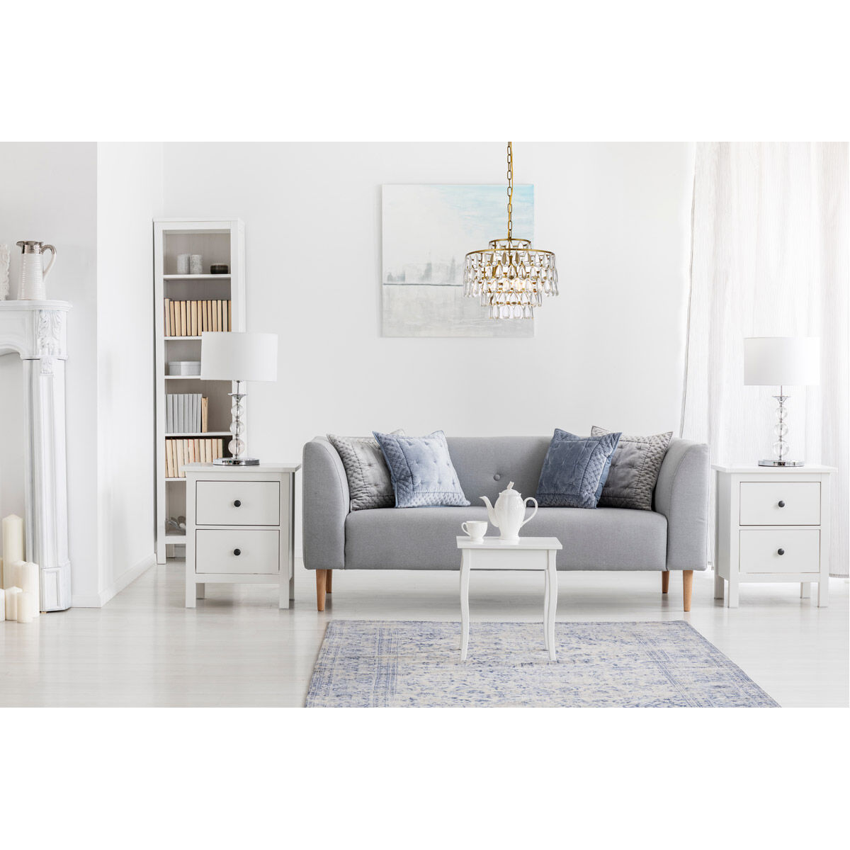 Mila 3 Light 16 inch Brass Pendant Ceiling Light