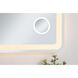 Lux 36 X 20 inch Glossy White Lighted Wall Mirror