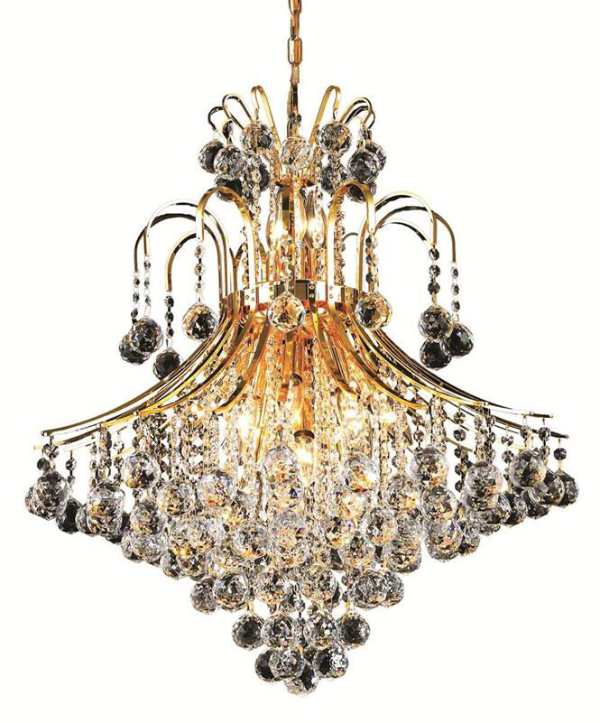 Toureg 15 Light 25 inch Gold Dining Chandelier Ceiling Light in Royal Cut