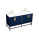 Eugene 60 X 22 X 34 inch Blue Vanity Sink Set