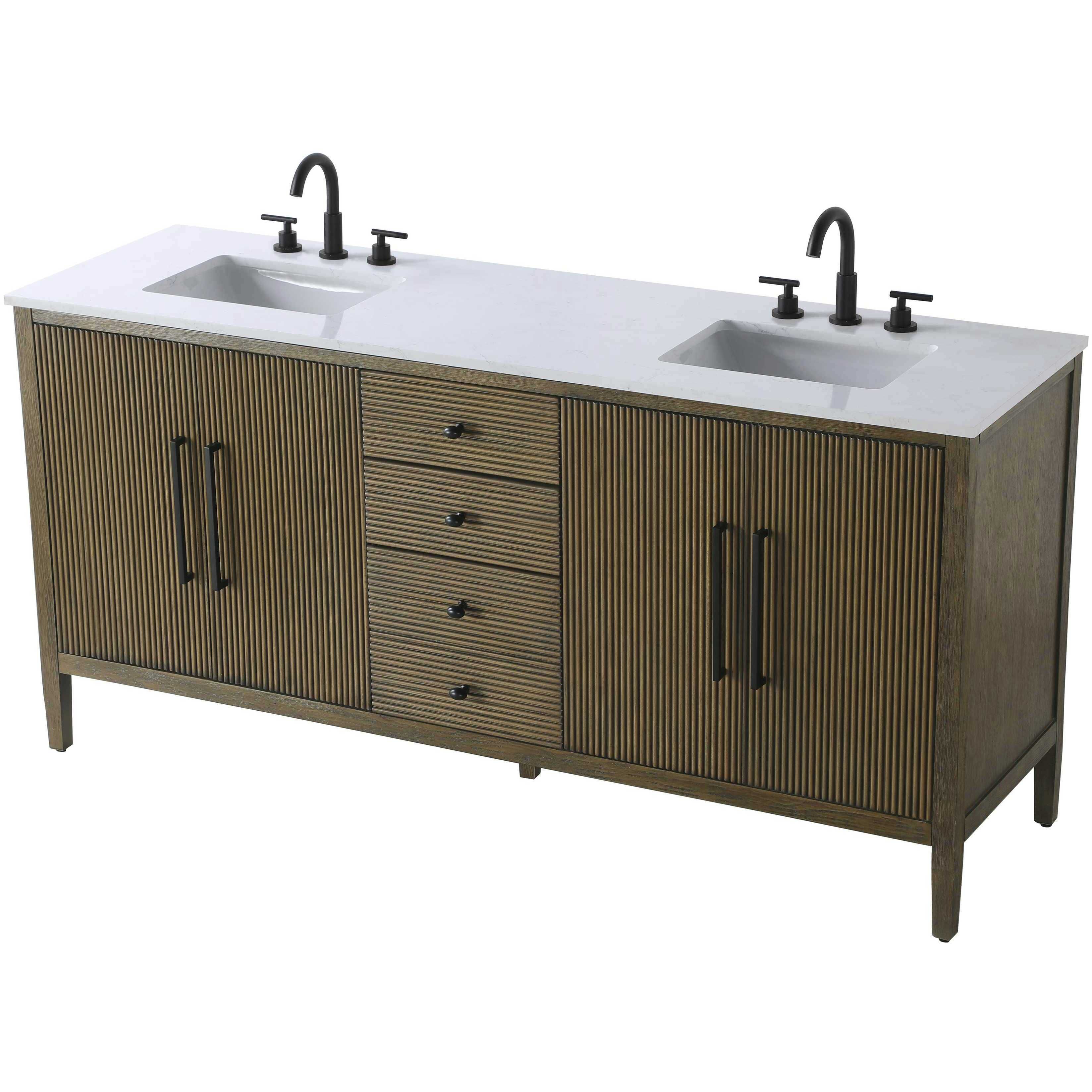 Blakely 72 X 34 inch Hazel Oak Bathroom Vanity Cabinet