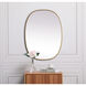 Brynn 36 X 27 inch Brass Mirror in 27 x 36
