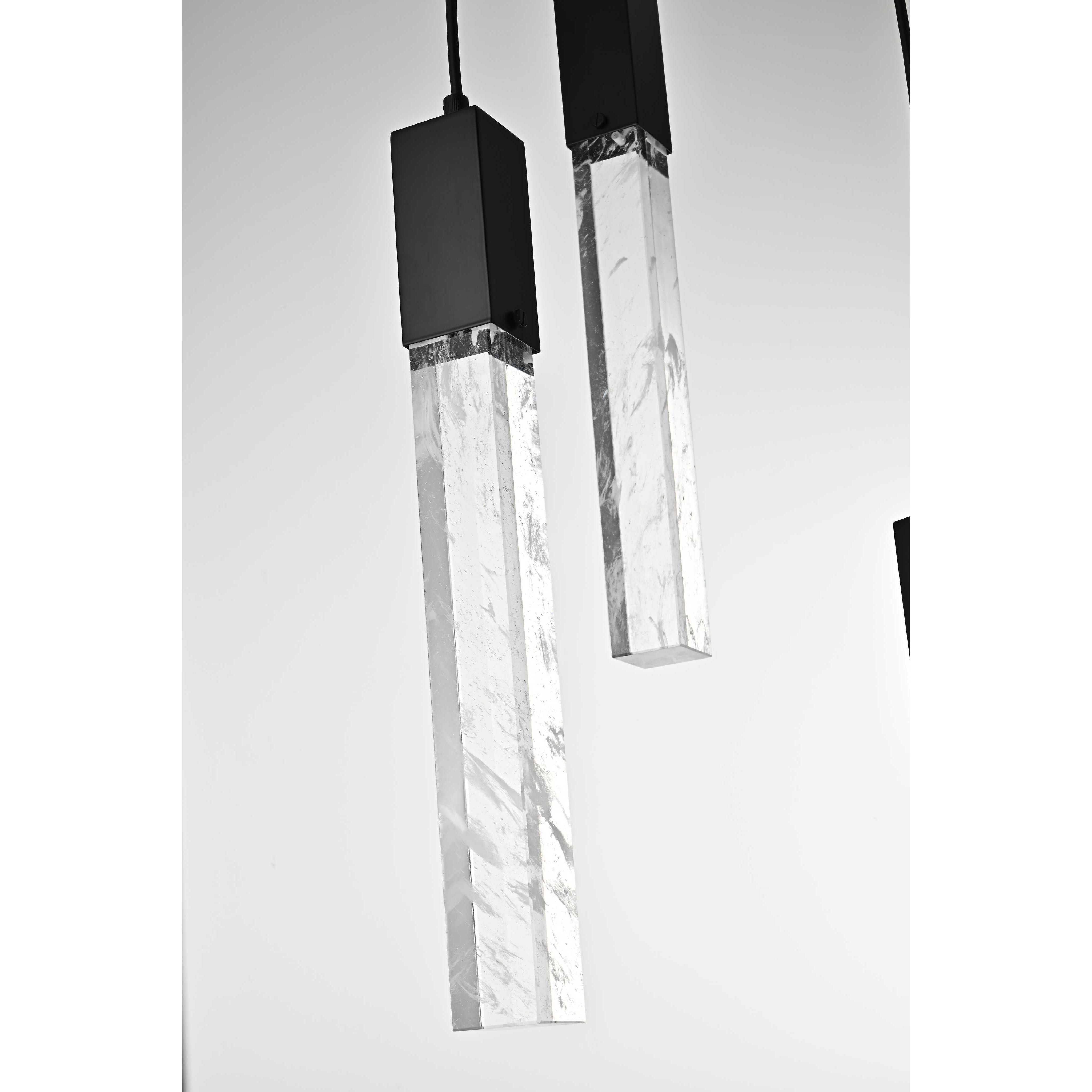 Aurora 9 Light 24 inch Black Chandelier Ceiling Light