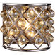 Madison 1 Light 12 inch Polished Nickel Wall Sconce Wall Light in Golden Teak, Faceted Royal Cut, Urban Classic