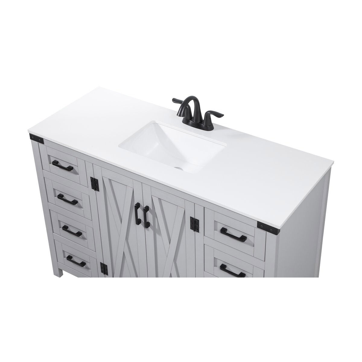 Grant 48 X 19 X 34 inch Grey Vanity Sink Set in Not Included