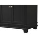 Wesley 72 X 22 X 35 inch Black Vanity Sink Set