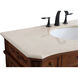 Danville 42 X 42 X 36 inch Teak and Antique Bronze Vanity Sink Set