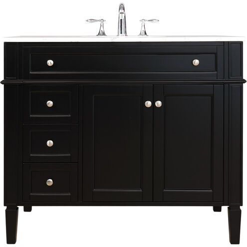 Park Avenue 40 X 22 X 35 inch Black Vanity Sink Set