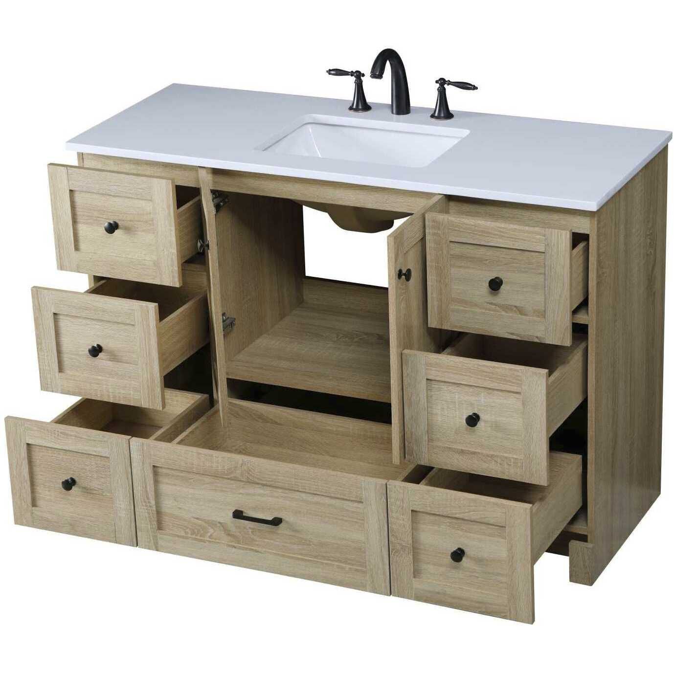 Soma 48 X 34 inch Mango Wood Bathroom Vanity Cabinet
