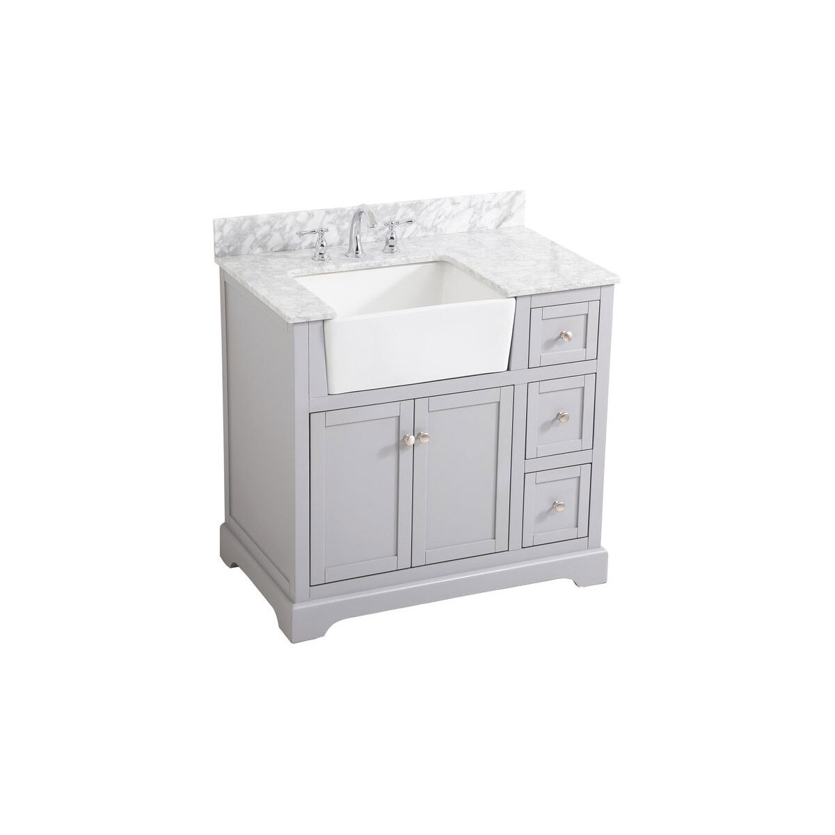 Franklin 36 X 22 X 35 inch Grey Bathroom Vanity Cabinet