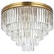 Sydney 17 Light 32 inch Satin Gold Flush Mount Ceiling Light in Clear