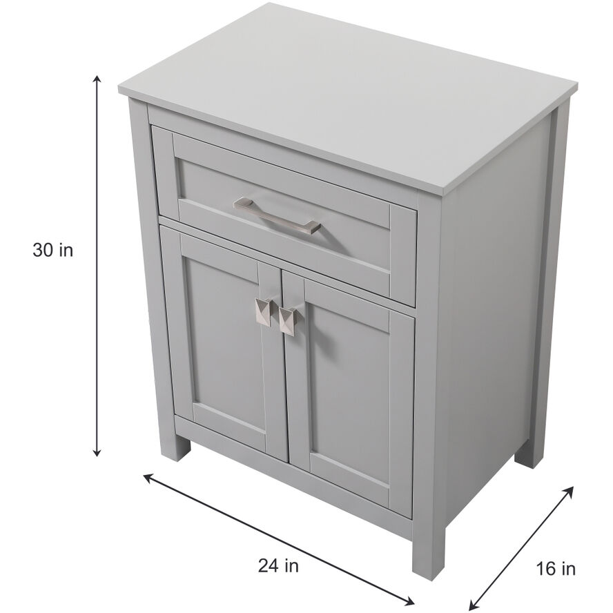 Adian Grey Bathroom Storage Cabinet