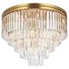 Sydney 17 Light 32 inch Satin Gold Flush Mount Ceiling Light in Clear