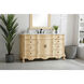Danville 60 X 21 X 36 inch Light Antique Beige Vanity Sink Set