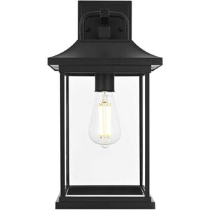 Saul 1 Light 16 inch Black Outdoor Wall Sconce