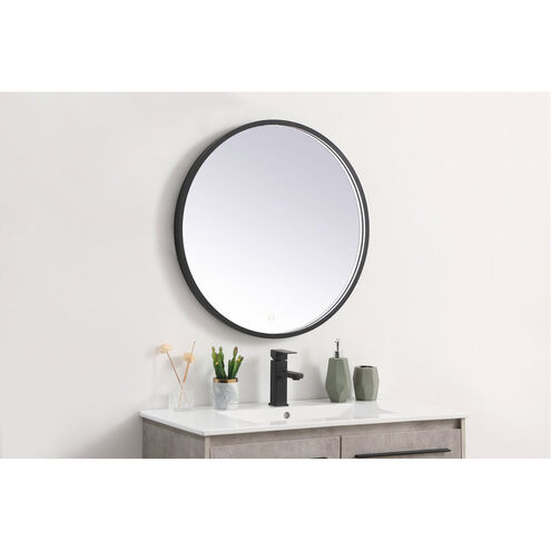 Pier 28 X 28 inch Black LED Mirror