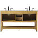 Metropolis 60 X 22 X 34 inch Natural Wood Vanity Sink Set