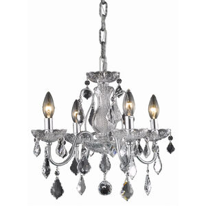 St. Francis 4 Light 17 inch Chrome Dining Chandelier Ceiling Light in Royal Cut