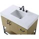 Caroline 36 X 34 inch Honey Brown Bathroom Vanity Cabinet