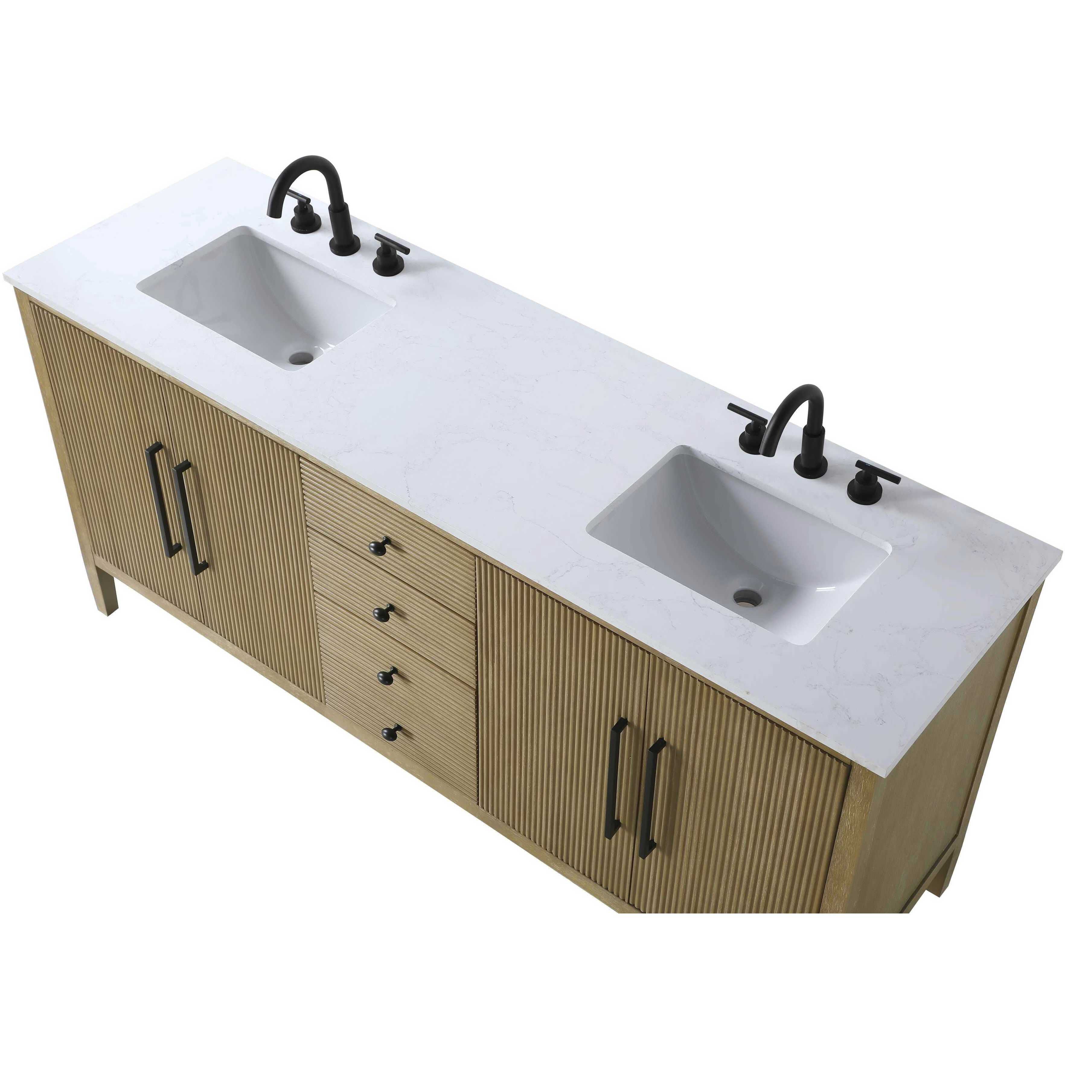 Blakely 72 X 34 inch Linen Oak Bathroom Vanity Cabinet