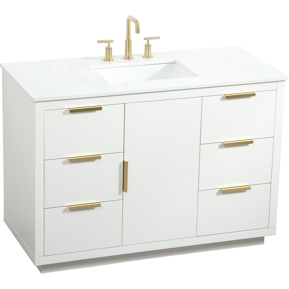 Blake 48 X 22 X 34 inch White Vanity Sink Set
