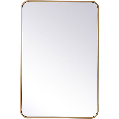 Evermore 36 X 24 inch Brass Mirror